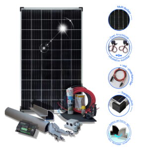 Solarset 100 Watt CAMPER Multibusbar Solarmodule mit MPPT-Laderegler VOTRONIC für Wohnmobile 250 Watt Laderegler